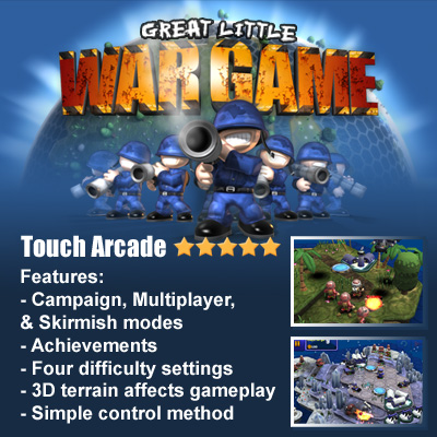 Great Little War Game - game app for ipad, iphone, android, PC